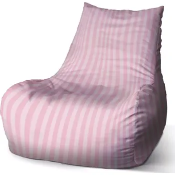 Sedací pytel Sedací vak Bean Růžové pruhy - Sablio - 100 x 90 x 45 cm