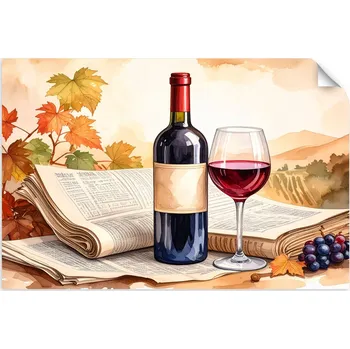 Fototapeta Samolepicí samolepicí do kuchyně restaurace, láhev červená 30x20