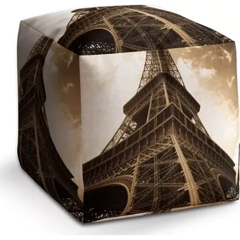 Taburet Sablio Taburet Kostka Eiffelova věž 6: 40x40x40 cm - Sablio