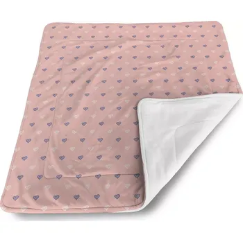 Dětská deka Sablio Dětská deka pro miminko Srdíčka na růžové - 80x100 cm