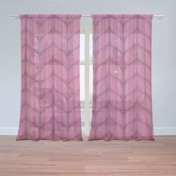 Záclona Sablio Záclony Pletení ve fuchsiové barvě: 2 ks - 150x250 cm - Sablio