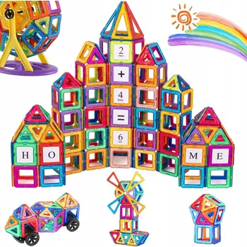 ostatní stavebnice Vzdělávací Magnetické Stavebnice 180 dílů Bezpečná Sada 3D Kreativní Učení