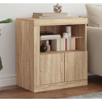 Příborník do zásuvky vidaXL Příborník s LED osvětlením 60,5 x 37 x 67 cm [836616] Barva: dub sonoma