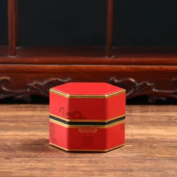 Dóza na potraviny Hexagonální plechová dóza na čaj | kuchyňská nádoba - Styl 8 - krátký