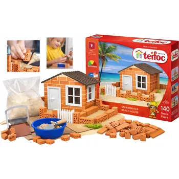 ostatní stavebnice Stavebnice Sada Brick Cihly Teifoc Dům na pláži 140 dílků