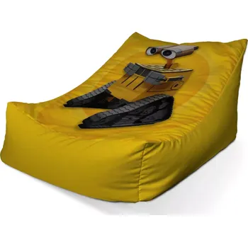 Sedací pytel Sablio Sedací vak Lounge Wall-E robot Žlutý - 80 x 95 x 50 cm