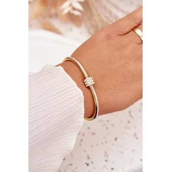 Náramek Boto Dámský náramek s křišťály z nerezové oceli zlatý Barva: Zlatá, Velikost: ONE SIZE