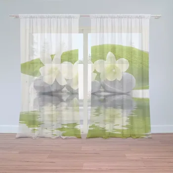 Záclona Sablio Záclony Bílá orchidej: 2 ks - 150x250 cm - Sablio