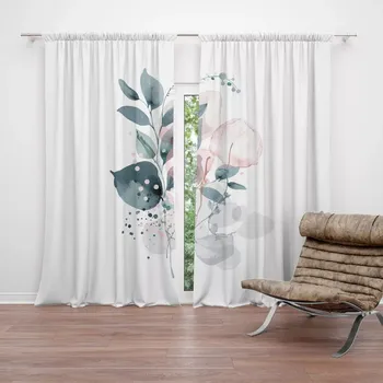 Závěs Sablio Závěsy Květinová abstrakce: 2ks 140x250cm