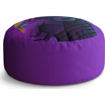 Taburet Sablio Taburet Circle Iron Man Helma na fialové: 38x48 cm