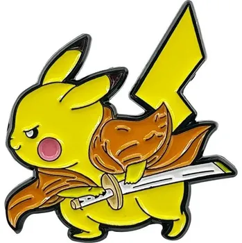 Anime pokemon kovový odznak pikachu | brož - 1