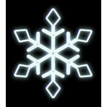 LED páska DECOLED 2D LED světelná vločka IX, sada na VO, 60 × 60 cm, ledově bílá