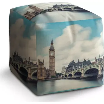 Taburet Sablio Taburet Kostka Londýn Bridge: 40x40x40 cm - Sablio