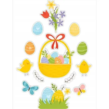 Obraz OKENNÍ DEKORACE Velikonoce - KOMPOZICE (oboustranné)