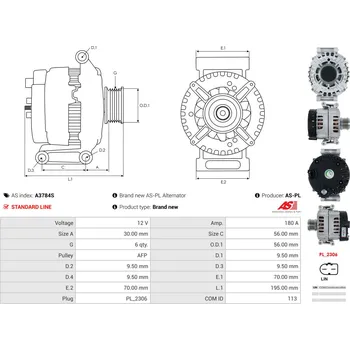 Startér Volnoběžný převod, startér AS-PL Sp. z o.o. SD3017