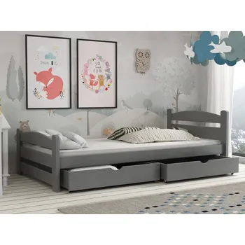 Dětská postel s úložným prostorem Max Barva dřeva: Grafit, 80x180