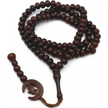 Náramek Modlitební korálky islamský růženec náramek | šperk - Tmavá káva