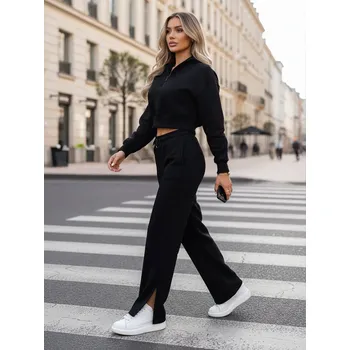 Dámská černá tepláková souprava MARINO Dstreet Barva: černá, Velikost: M