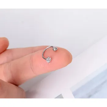 Piercing Ocelový piercing kroužek | šperk - B stříbrná , 8mm