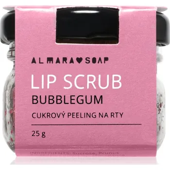 Pleťová kosmetika Almara Soap Scrub cukrový peeling na rty Bubblegum 25 g