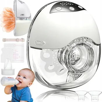 Odsávačka mléka ODSÁVAČKA MATEŘSKÉHO MLÉKA ELEKTRICKÁ BEZDRÁTOVÁ MASÁŽNÍ 4 REŽIMY HANDS-FREE