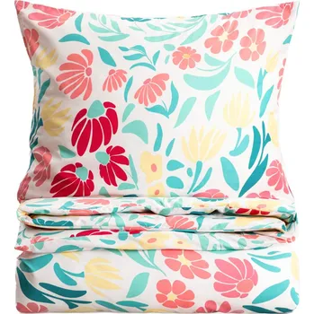 Povlečení Povlečení CALEYA z mikrovlákna s květinovým vzorem 140x200 + 1*70x80 cm HOMLA
