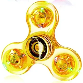 Gadget Crystal svítící fidget spinner | antistresová hračka - žluť