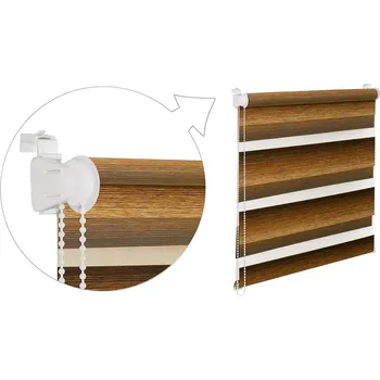 Roleta ZEBRA-SHOP Roleta DEN A NOC / MINI / RAINBOW / HNĚDÁ / BH 3103 Barva mechanizmu: bílá, Výška: 150, Šířka: 30