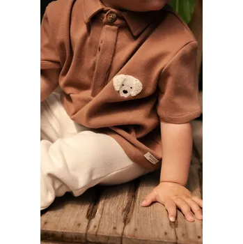 Dětské polo tričko Donsje Wouti Shirt Golden Retriever 4098703.80.92 hnědá 82X, vel. 86