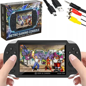 Herní konzole MINI PŘENOSNÁ KONZOLE X PRO HRY RETRO 100+ HER 8 GB PL MENU TV 5,1"