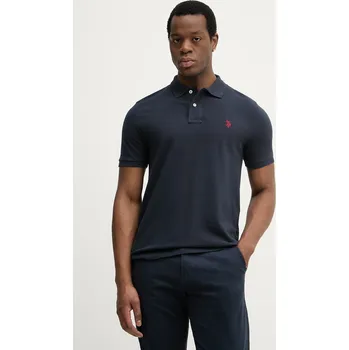 Pánské tričko Bavlněné polo tričko U.S. Polo Assn. DHM PIQUE MUP3312 námořnická modř 59X, vel. XXL