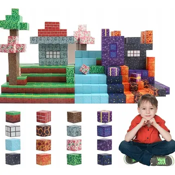 ostatní stavebnice MAGNETICKÉ STAVEBNICE 1 50 KS KS 3D KOSTEK VZDĚLÁVACÍ HRAČKA