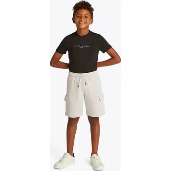 Chlapecké kraťasy Dětské kraťasy Tommy Hilfiger KB0KB09659.PPYA bílá 00X, vel. 128