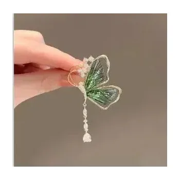 Brož Romantická dámská brož | šperk - zelená-1