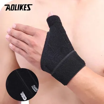 Elastická ortéza na palec a zápěstí | ortéza, bandáž - černá , Levá ruka