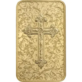 Zlatý slitek PAMP křesťanský kříž 5 g