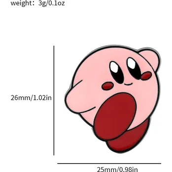 Kawaii kirby smaltovaný odznak anime | brož - Kirbyho brož-496