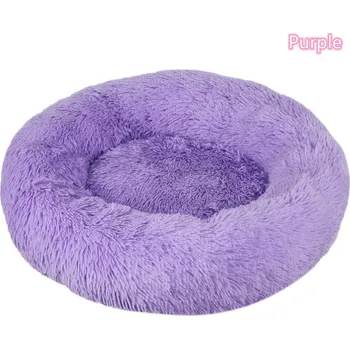 Pelíšek pro kočku Kulatý chlupatý pelíšek pro kočky | chovatelské potřeby - fialová , 60 cm