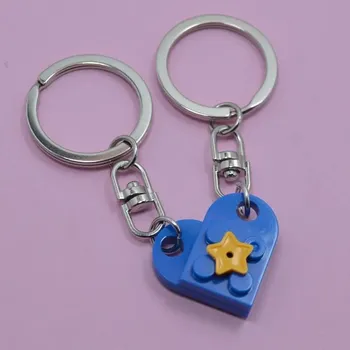 Přívěsek 2 ks Párové klíčenky srdce pro pár | přívěsek - 12