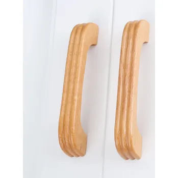 Nábytkové kování Dřevěná nábytková úchytka kuchyňská | madlo 1+2 ks - Rozteč otvorů V 96 mm