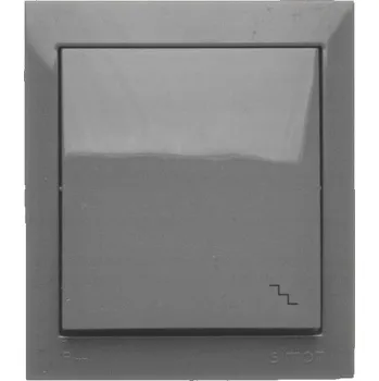 vypínač SIMON AQUACLICK Jednoduchý schodišťový spínač nástěnný IP44 loft tmavě šedý