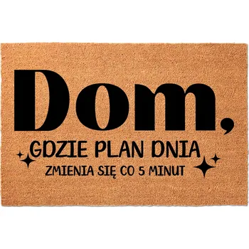 Rohožka KOKOSOVÁ VSTUPNÍ ROHOŽKA 40X60 KE DVEŘÍM VTIPNÁ ZÁBAVNÁ DOMOV KDE JE PLÁN