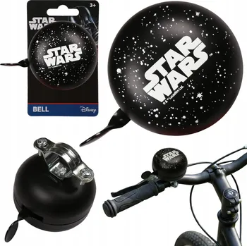 Zvonek na kolo STAR WARS Kovový zvonek na kolo NA ŘÍDÍTKA pro děti, RETRO 6 cm