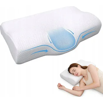 Polštář POLŠTÁŘ PRO SPANÍ NA BOKU Z PAMĚŤOVÉ PĚNY, ZMÍRŇUJE BOLESTI HLAVY A KRKU