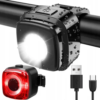 Cyklosvítilna Světlo na kolo přední zadní LED USB silné světlo na řídítka