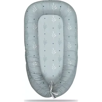 Hnízdečko pro miminko Sablio Hnízdečko pro miminko Modré a bílé lístky