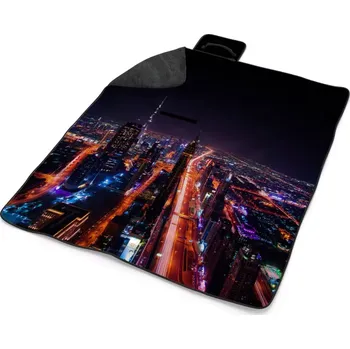 deka Sablio Plážová deka Rozsvícené město: 200x140 cm