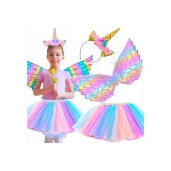 Karnevalový kostým Kostým pro dívku jednorožec, vícebarevný, univerzální