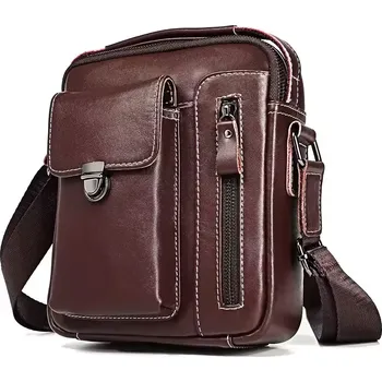 Humerpaul pánská kožená taška Shelton Hnědá 3L