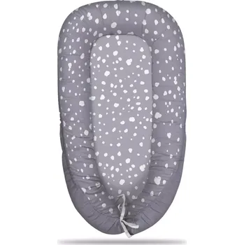 Hnízdečko pro miminko Sablio Hnízdečko pro miminko Bílé flíčky na fialové